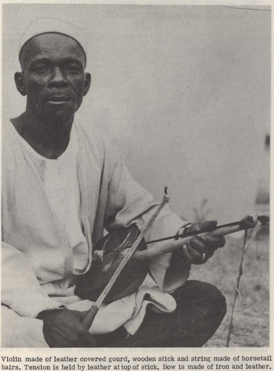 Smithsonian Folkways Archive photo of violinist in Jos Plateau